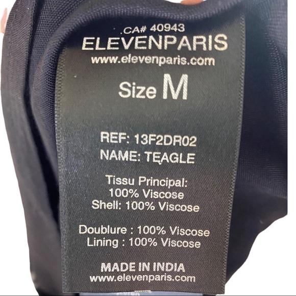 Eleven Paris Dress Teagle Bird Print With Cut Out Back ASOS M Size 8 US - Picture 9 of 16